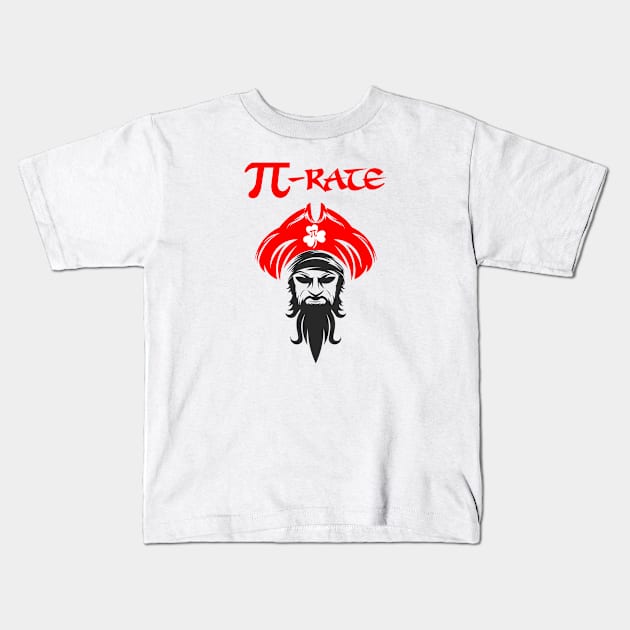 PI Day Pirate Kids T-Shirt by A Zee Marketing